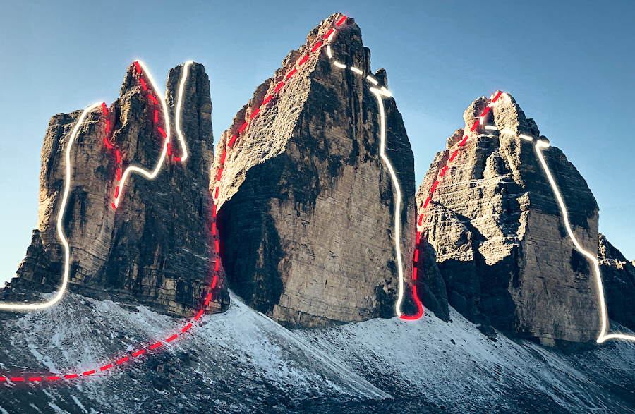 Marian Aßmair e Michael Stadler tre cime lavaredo